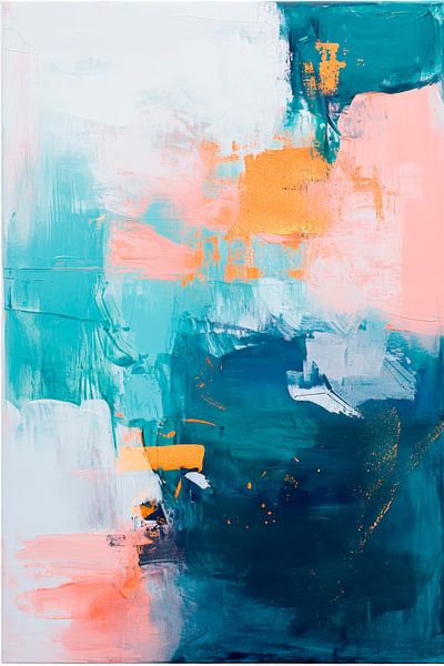 Abstract colour composition in blue-pink by Poster Art Shop