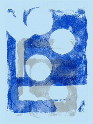 Geometrische vormen in blauw