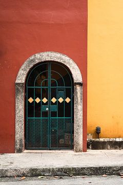 Deur rood & geel Mexico I Reis Fotografie van Lizzy Komen
