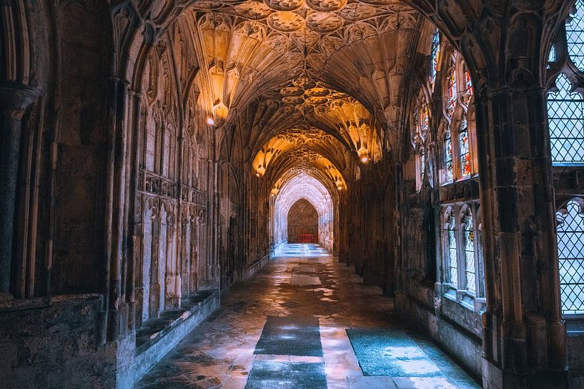 Gloucester Cathedral corridor by Yvonne de Bondt