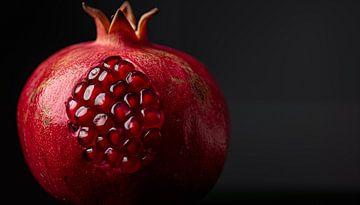 Granaatappel juicy pomegranate closeup panorama van TheXclusive Art