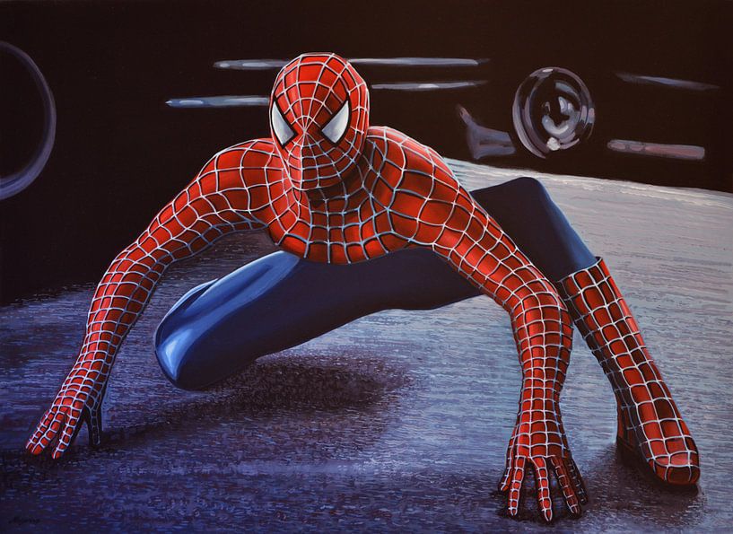 Spiderman schilderij 2 van Paul Meijering