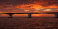 Zeelandbrug bij zonsopkomst van Jan Jongejan thumbnail