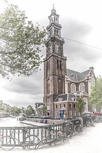 AMSTERDAM Westerkerk & Prinsengracht von Melanie Viola