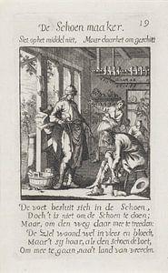 Jan Luyken, Schoenmaker, 1694 van Atelier Liesjes