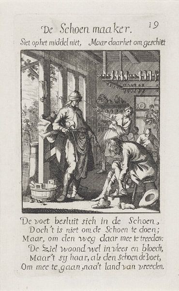 Jan Luyken, Shoemaker, 1694 by Atelier Liesjes