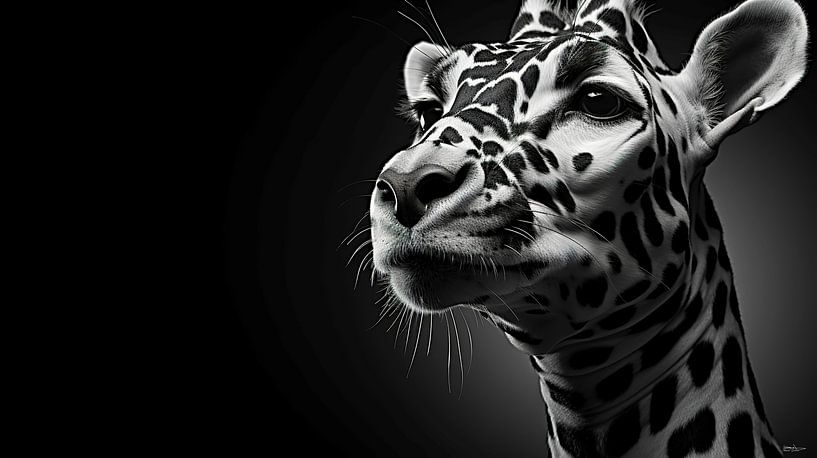 Wildtiere in Schwarz und Weiß von Gelissen Artworks