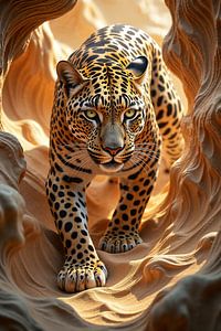 Fantasy Wall Art: RAZKAR - The Leopard in the Cave of Shadows