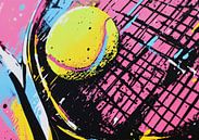 Tennis | Splashing Tennisball in leuchtenden Farben von OMG Art Miniaturansicht