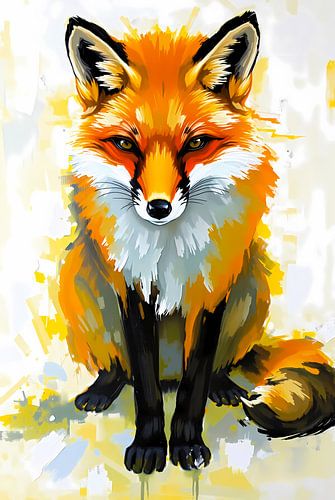 Moderne vos kunst ontwerp