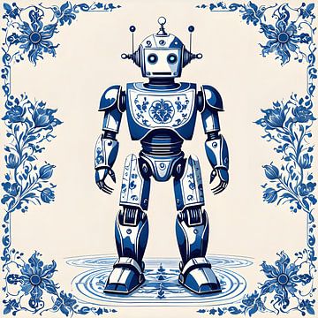 Delftsblauw Robot van FoXo Art