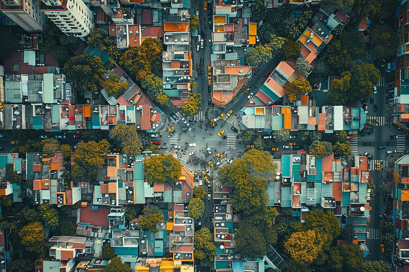 aerial photography over city and country by Egon Zitter