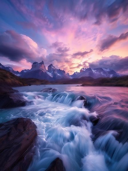 Lichtmagie bij het meer van fernlichtsicht