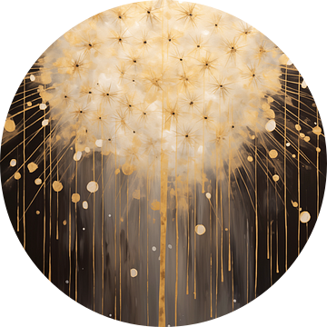 Japandi, Bloemen regen, modern abstract