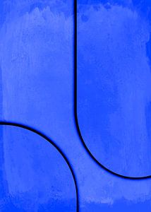 Vrede - Schilderij Abstract en Modern Blauw van Mad Dog Art
