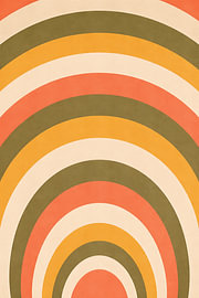 Scandinavian Rainbow Posters in Warm Colours by Dante S