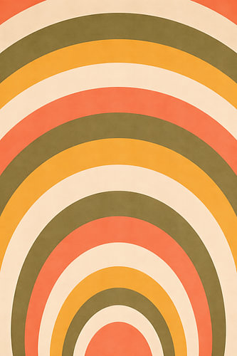 Scandinavische Regenboog Poster in Warme Kleuren