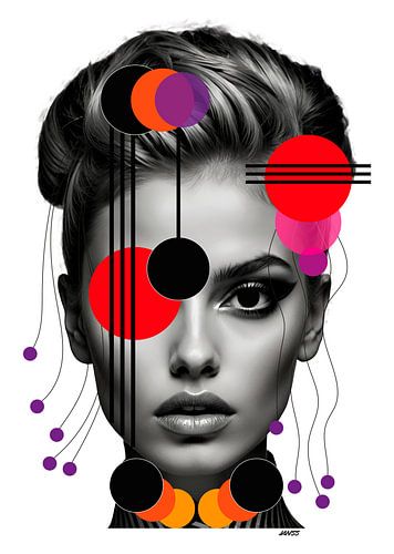 Farbenfrohes Gesicht von Jans van den Hoogen