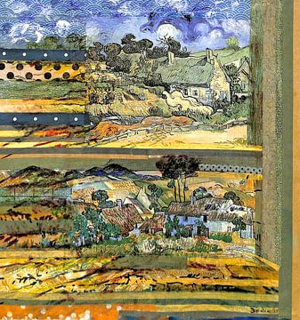 Boerenhuisjes. Inspiratie Vincent van Gogh. ( 1 ) van Ineke de Rijk