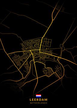 Leerdam Stadsplattegrond van Kenda Maruyama