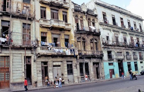 een straat in de stad Havana.