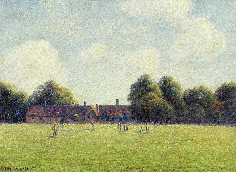 Camille Pissarro,Hampton Court Green, 1891 van finemasterpiece