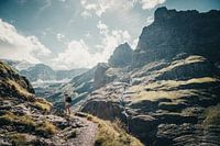 Hiking in the Swiss alps