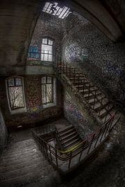Stairs in an abandoned fort by Eus Driessen