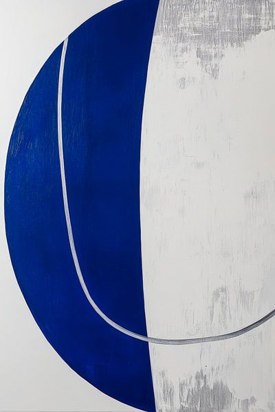 Composition abstraite en bleu et blanc par Poster Art Shop