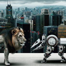 Lion meets Machine van Lions-Art