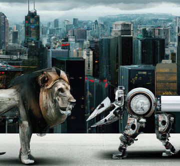 Lion meets Machine van Lions-Art