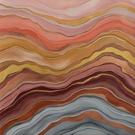 Sommerlandschaft mit Wellen am Strand von MadameRuiz