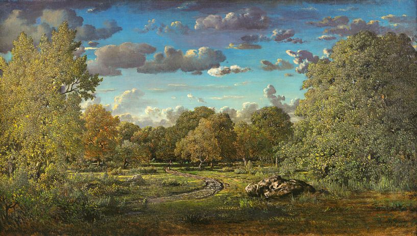 A Clearing in the Forest of Fontainebleau, Théodore Rousseau by Masterful Masters