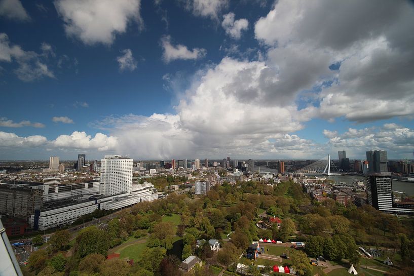 Overzicht over de skyline van Rotterdam sur André Muller