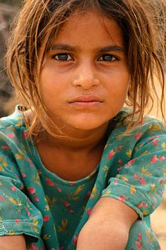 Kleines Mädchen in Indien von Gert-Jan Siesling