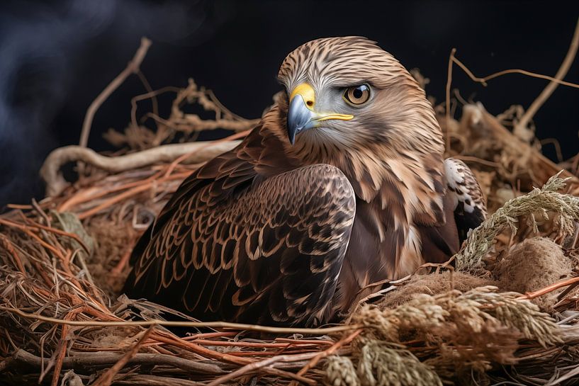 Portrait eines Greifvogel in einem Nest von Animaflora PicsStock