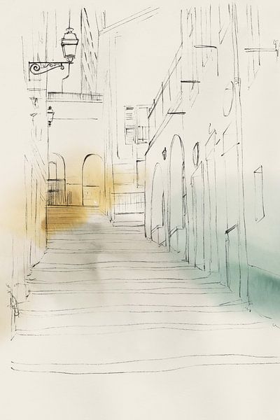 Stadt Sketch IV, Isabelle Z  von PI Creative Art