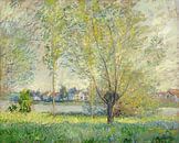 Weiden in einer Landschaft, Claude Monet (1880) von Atelier Liesjes Miniaturansicht