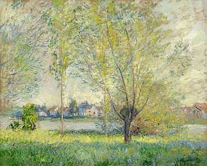 Les saules dans un paysage, Claude Monet (1880) sur Atelier Liesjes