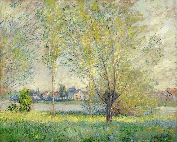 Weiden in einer Landschaft, Claude Monet (1880) von Atelier Liesjes