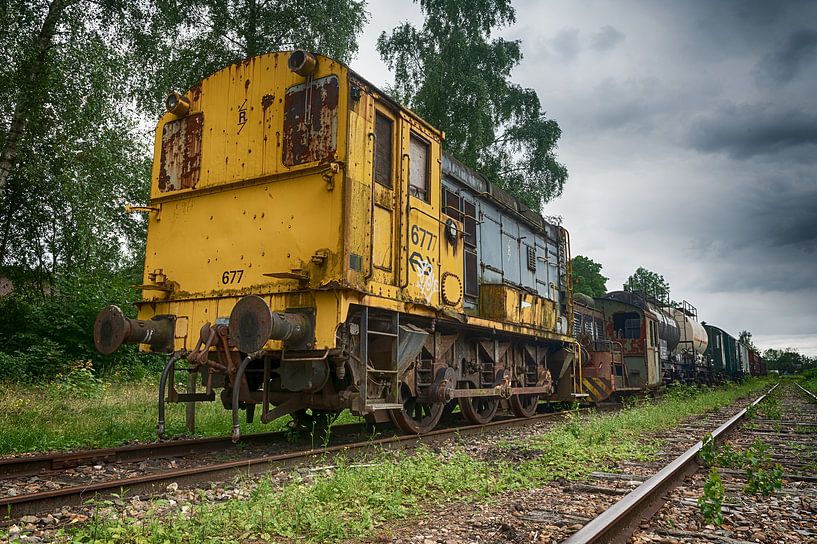 Oude locomotief van Mark Bolijn