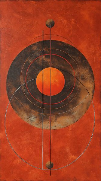 Lobbymalerei | Vertikale Sonne und Rhythmus von Blickfänger Gemälde