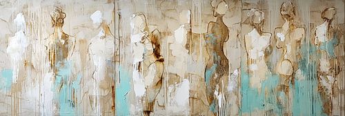 Türkis Goldener Tanz