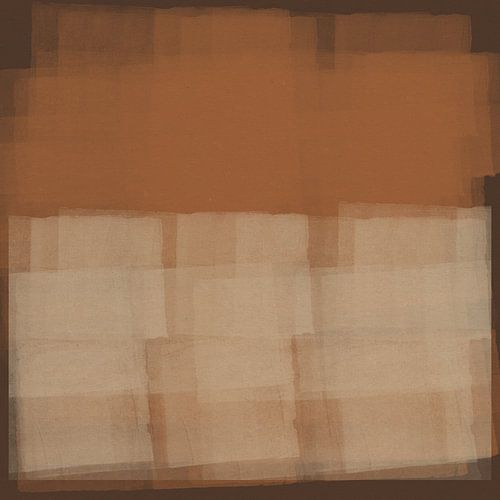 Okergeel en wit. Abstract kleurrijk schilderij geïnspireerd door Mark Rothko