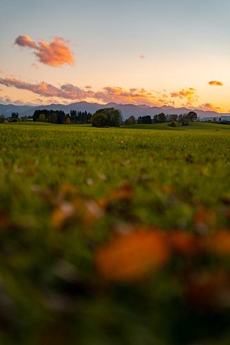 Herfst zonsondergang over de Nagelfluh keten