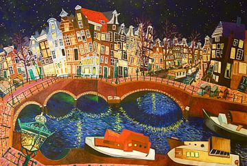 Evening in Amsterdam, Amsterdam by night by Jeroen Quirijns