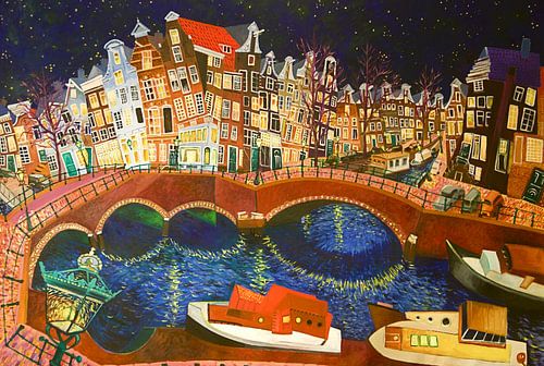 Abend in Amsterdam, Amsterdam bei Nacht