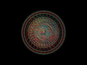 Celestial Chaos Circular Abstract