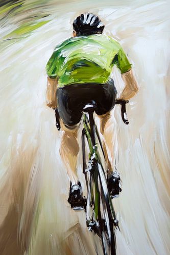 Fietsers op het platteland