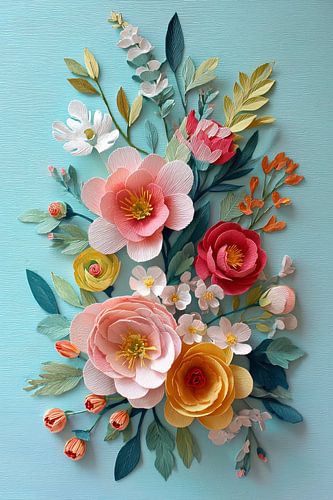 Papier Blumenstrauß Harmonie